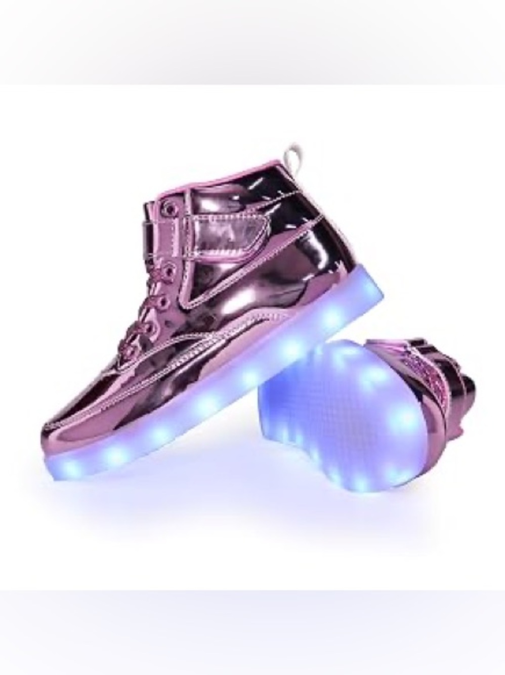 Pink Metallic Light Up Sneakers